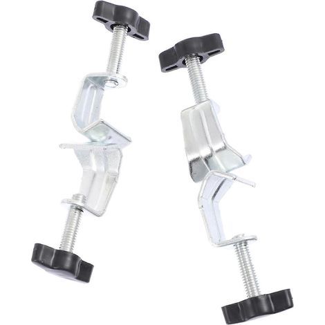 2 supports de pince à tête bombée réglables pour la chimie, support à angle droit-11.00X2.50X2.50CM (1/4)
