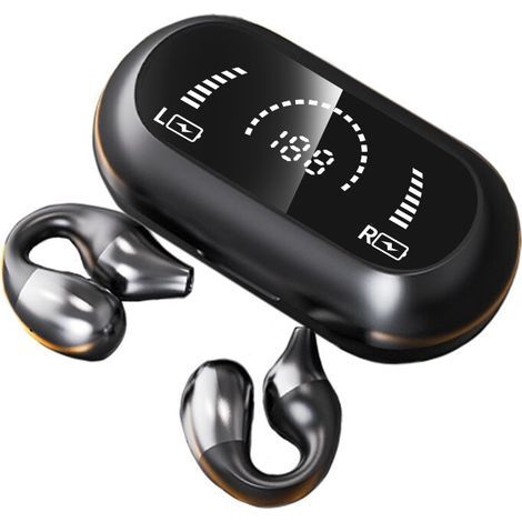 Schmerzfreie kabellose Clip-On-Kopfhörer für offene Ohren (schwarz) (1/5)