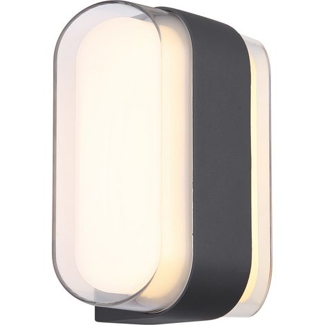 Globo Plixon Applique d'extérieur moderne anthracite mat IP54 gauche droite LED 3000 K
