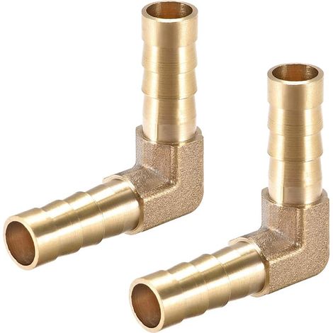 Barbed Brass Hose Connector 90 Degree 8 mm 2pcs (1/3)