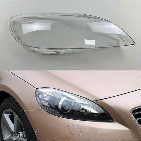 Cache de phare transparent en plexiglas pour Volvo V40 2013-2016 (1 pièce, côté droit)