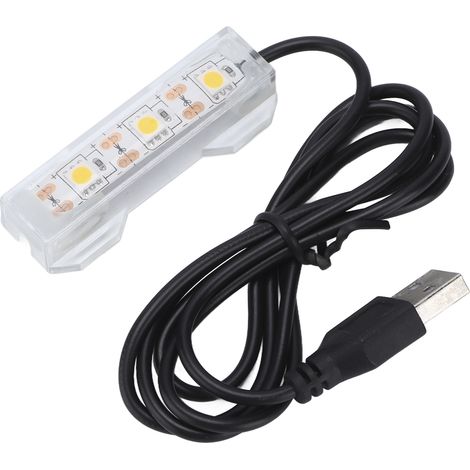 Lampe LED jaune pour aquarium, rechargeable par USB, en plastique, idéale pour la décoration de plantes aquatiques et d'aménagements paysagers. (1/5)