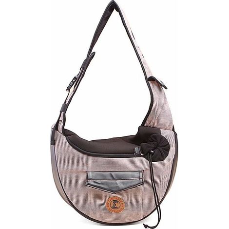 Sac à dos pour chat, sac pour animaux de compagnie, sac fourre-tout de voyage portable, sac bandoulière, sac à dos respirant pour chien, rose 28 x 36 cm 3-A (1/5)