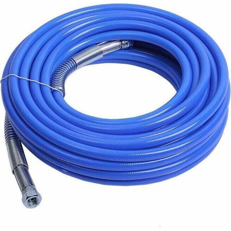 Manguera para pulverización sin aire Graco de 15 m x 1/4" - Para pulverizador de pintura Graco de 4300 PSI - Color azul. (1/3)