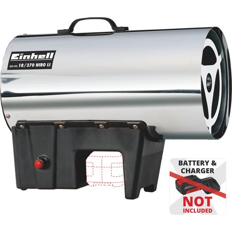 Einhell Akku-Heißluftgenerator GE-HG 18/370 Niro Li-Solo Power X-Change (Lithium-Ionen, 37 kW, rostfreies Edelstahlgehäuse , Piezozündung, ohne Akku und Ladegerät)