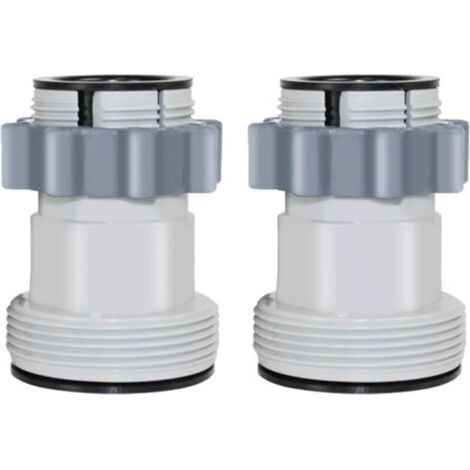 Adattatore per tubo da piscina da 38 mm e 32 mm, connettore per tubo da piscina per Intex 10722, Bestway, Coleman (confezione da 2) -Crezuo