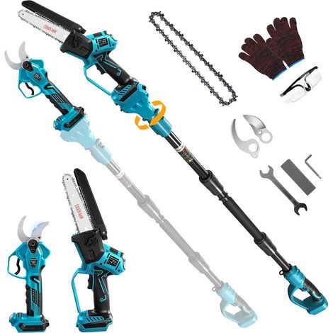 4 En 1 Sécateur Et Tronçonneuse Compatible 18 V(sans Batterie)  Sans Fil Sécateur Électrique 65 Mm Tronçonneuse 15 Cm Avec 2 M Télescopique De , Moteur Sans Balais (1/5)