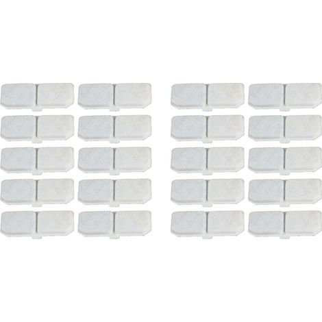 Lot de 20 filtres pour fontaine à eau pour chats, éléments filtrants de rechange pour fontaine à eau pour animaux de compagnie, filtres à charbon actif pour distributeur d'eau (1/5)