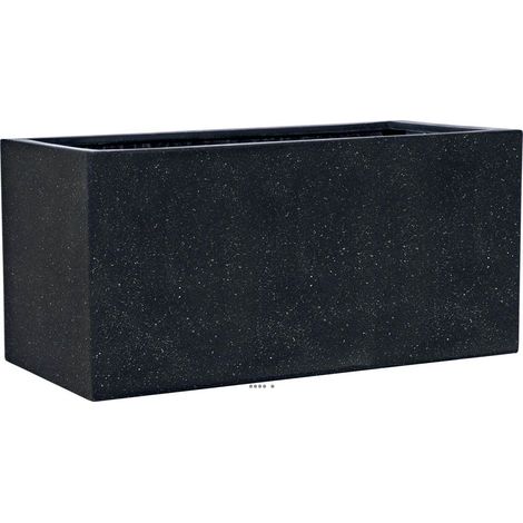 Bac fibres de verre Teras Ext. Jardinière L77x37xH37cm Noir - dimhaut: H 37 cm - couleur: Noir