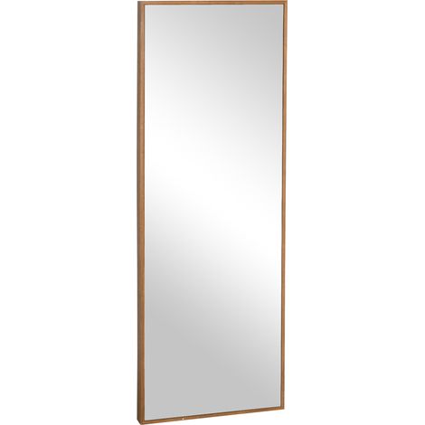 Espejo de cuerpo entero de pared 125 x 45 cm con marco de madera natural HOMVRA (1/5)