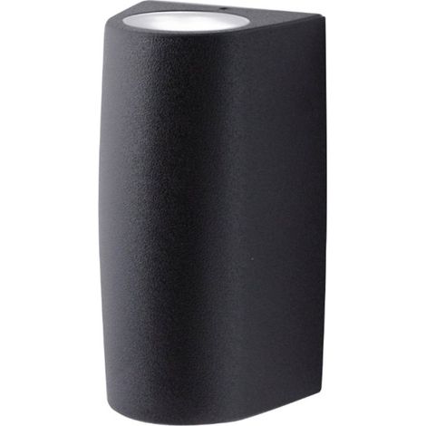 Applique esterno biemissione top light aosta ap2 ne gu10 led cct ip55 resina