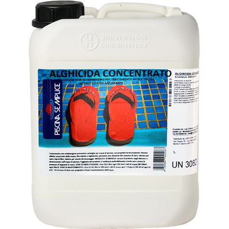 ALGHICIDA CONCENTRATO KG.5 LAPI ANTIALGHE FLOCCOLUNTE AZZURRANTE PISCINA
