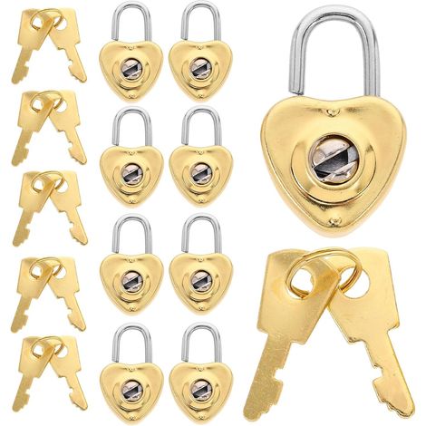 de 10 mini cadenas avec cl s cadenas en forme de c ur pour (1/5)