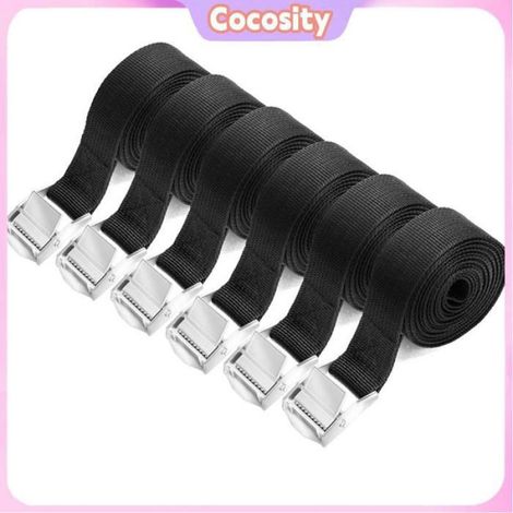 Sangle D'arrimage - 2 5 Cm X 2 5 M - Charge Max 250 Kg - Pour Moto Remorque Camion Bateau - 6 Pièces (1/5)