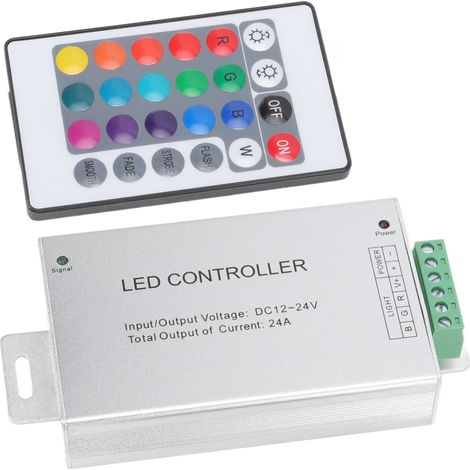 Module de bande lumineuse LED avec télécommande infrarouge, grande puissance 24 A, contrôleur RF sans fil (1/5)