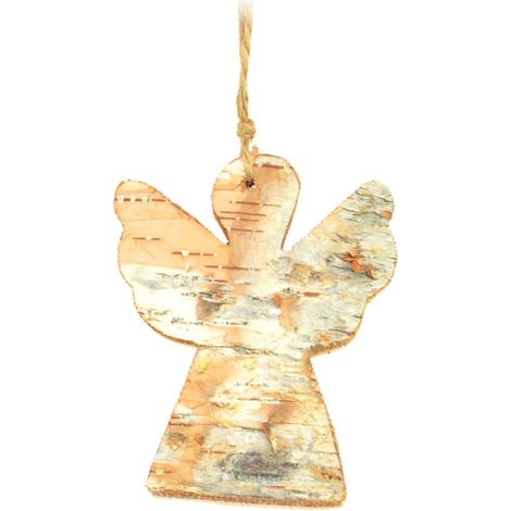 4Pcs x 8cm Real Wooden Ornaments Christmas Tree Hanging Decorations Hand Crafted (1/5)