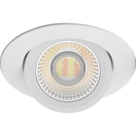 Encastré HIROS blanc IP5x/65 IK07 6/8W 4CCT 2200/2700/3000/4000K 800lm 50000h ARIC 51822