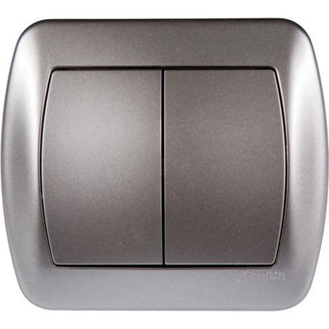 Simon Akord Kerzenleuchterschalter mit beleuchtetem, metallisch-satiniertem AW5L/29