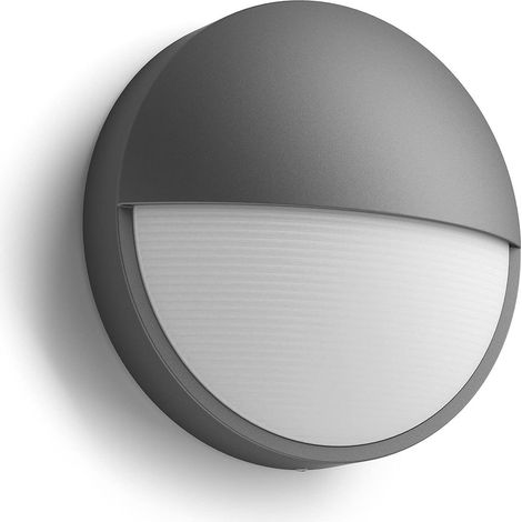 Philips Lighting Capricorn Lampada LED da Parete, Giardino ed Esterni, 6W, Nero