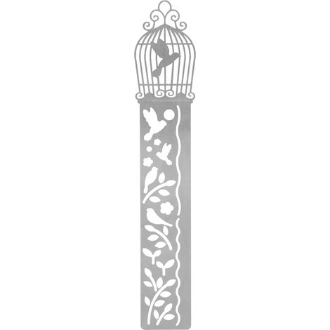 Pochoirs multifonctionnels en métal pour la peinture de cages à oiseaux creuses, avec règle, pour la décoration et le dessin à la main. (1/5)