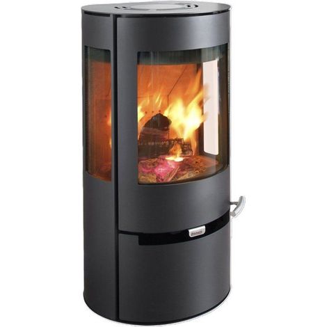 Holzofen Aduro 9 Air 6 kW mattschwarz, luftdicht, 3-seitiges Panoramafenster (1/5)