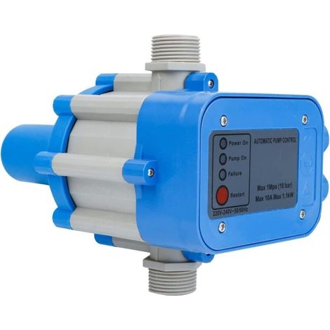 Pressostat Pompe Eau Interrupteur de Pression 220V. 10 bar Contrôleur de Pression de Pompe à eau de Contrôle électronique Automatique de Commutateur (1/4)