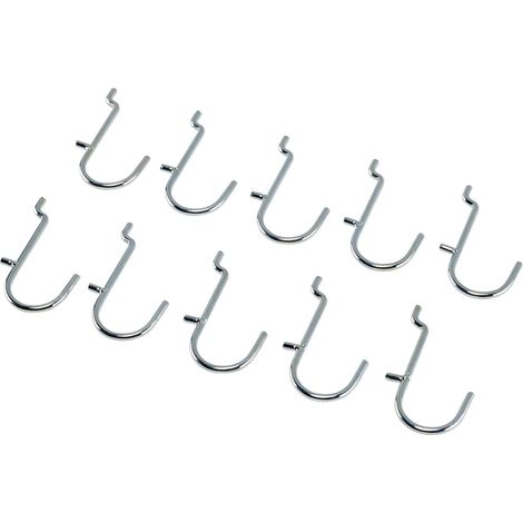 Draper Metal J-Hooks for Back Panel and Pegboard – Pack of 10 (Model 10218)
