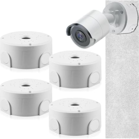 Lot de 4 boîtes de jonction pour caméra,boîte de montage hémisphérique pour caméra de surveillance, boîte de jonction étanche pour caméra
