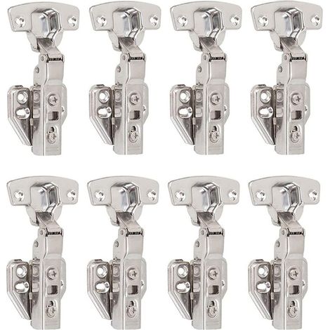 100-Grad-Vollauflagenscharniere mit integriertem Dämpfer und Selbstschließmechanismus für Küchenschranktüren, Set (1/5)