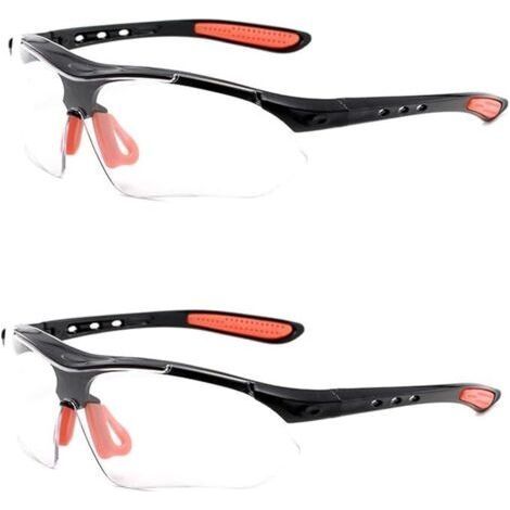 2 Pièces Lunettes de Sécurité, Lunettes de Sécurité Transrentes, Lunettes de Protection Légères, Surlunettes de Protection, Chasse Sport Tir Pêche Travail Sécurité (1/4)