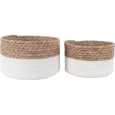 Tanta panier Ø22/25cm lot de 2 blanc,naturel. (1/5)