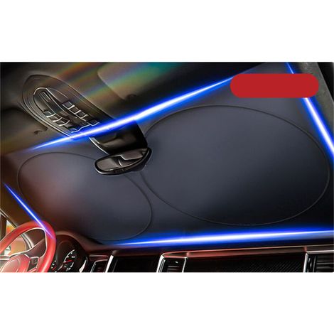 Pare-Soleil Pare-Brise Voiture 140x70cm Argent Titanium Isolation Thermique UV