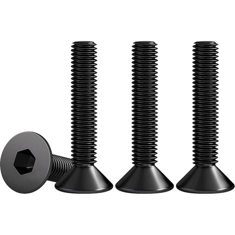 25 Pièces M5 X 35mm Vis à Tête Fraisée, Tête Fraisée Allen Vis à Tête Fraisée Noir en Acier Inoxydable A2 V2A Vis Hexagonales Norme DIN 7991 / ISO 10642 Vis Inox (1/5)