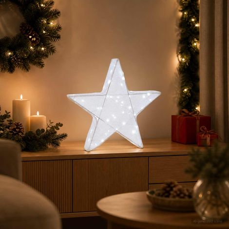 vidaXL Stella di Natale 3D 50 LED Bianco freddo 55 x 53,5 x 10 cm (1/5)