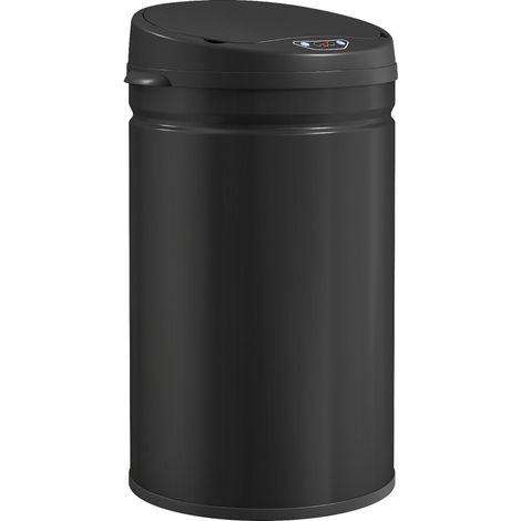 Cestino con sensore da 30 L in acciaio inox nero con chiusura ammortizzata (1/5)