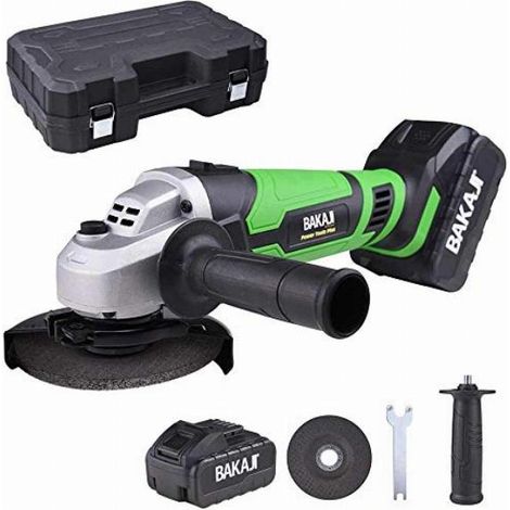 Smerigliatrice Angolare 115mm Batteria 18V 3AH Ricaricabile + Disco e Valigetta (1/5)