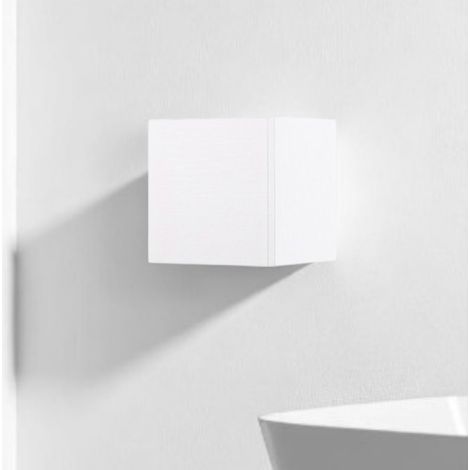Pensile cubotto sospeso con anta Bianco Frassino 30x30 cm (1/3)