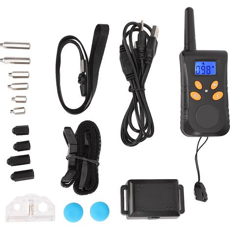 1 Collier anti-aboiement, étanche, télécommande sans fil, plastique ABS, rechargeable USB, pour chien (1/5)