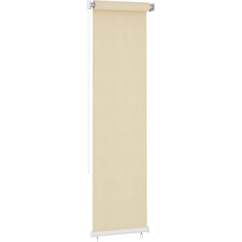 vidaXL Store roulant d'extérieur couleur crème 65 (l) x 230 (H) cm HDPE
