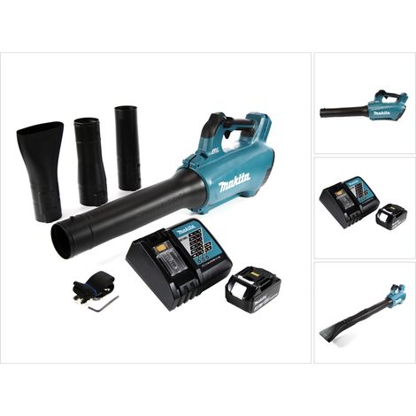 Soplador sin cable Makita DUB 184 RF1 18 V sin escobillas + 1x batería recargable 3,0 Ah + cargador