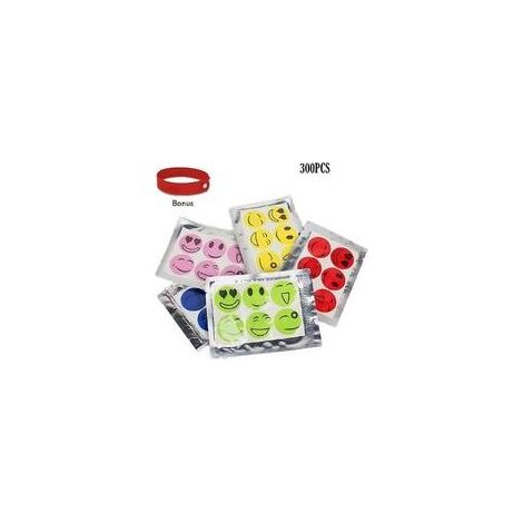 300pcs Smiley Mosquito Repellent Insect Repellent Stickers (1/4)