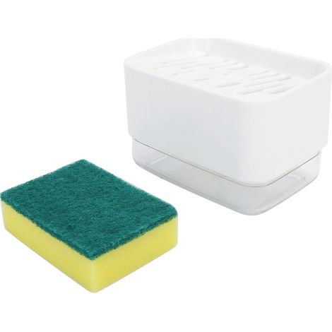 Distributeur de Savon Liquide Automatique à Pression pour Évier de Cuisine - Blanc (1/5)