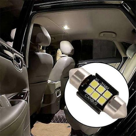Ampoules LED 400 lumens pour éclairage intérieur de voiture (plafonnier, liseuse de carte, éclairage de courtoisie, 31 mm, culot navette DE317) (1/3)