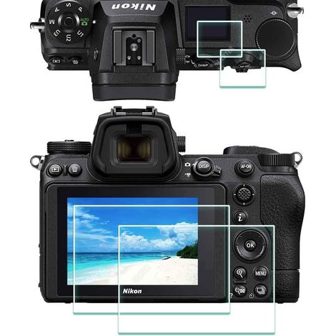 Protector de pantalla para Nikon Z 7II Z 6II Z7 II Z6 II + Protector de pantalla superior Z 7 II Z 6 II Protector óptico de vidrio templado 0,3 mm Dureza 9H Antirrayas Antiburbujas - Paquete de 4