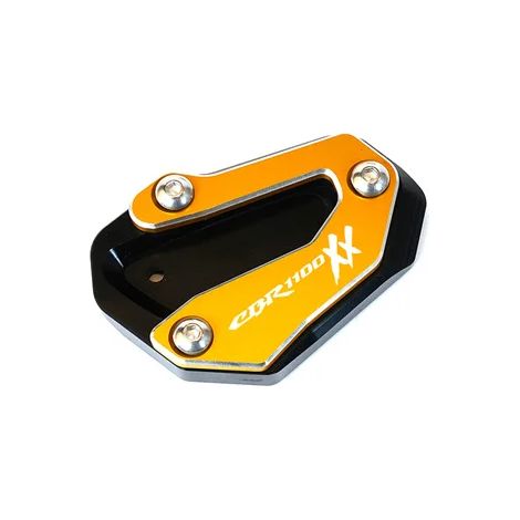 (Or) Compatible avec HONDA CBR1100XX CBR 1100 XX 1100XX CBR1100 XX 1996-2008 Moto Plaque de support CNC Béquille latérale Extension de béquille maxpower (1/4)