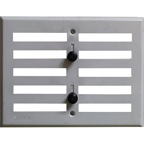 Grille d'aération réglable à visser - Aluminium argent mat 190x170