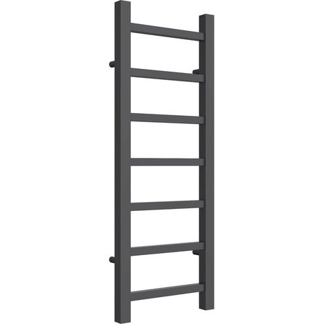 Reina Serena Square Tube Heated Towel Rail 800mm H x 300mm W Anthracite (1/3)