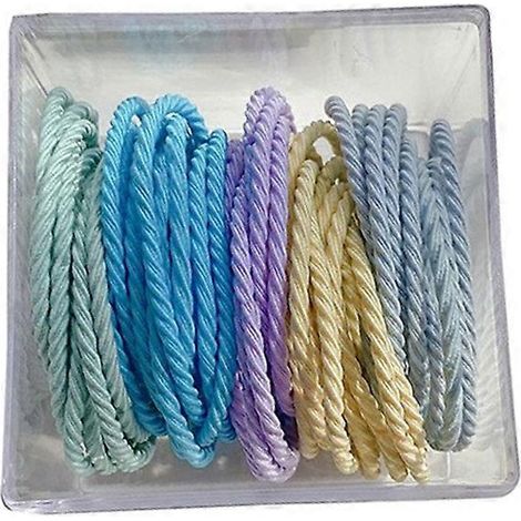50 nahtlose Haargummis für dickes Haar, Gummibänder für lockiges und dickes Haar, 50er-Packung, ideal für Frisuren. (1/4)