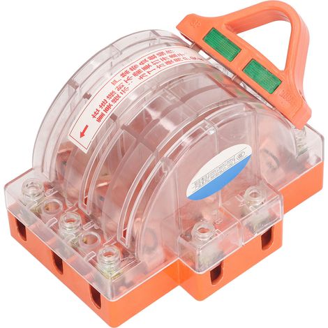 Interrupteur à couteau tripolaire en laiton transparent, à double inversion, inverseur, interrupteur bidirectionnel, interrupteur de charge, 220 V/380 V 32 A (1/5)