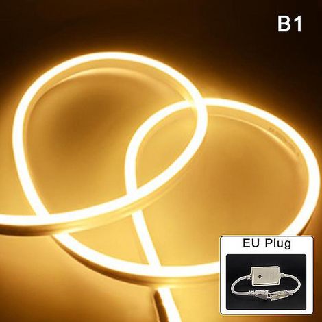 Bande LED étanche RGB multicolore flexible, néon LED pour décoration intérieure - B1 - Blanc chaud (1/5)